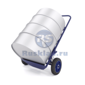 Бочковоз. Тележка для перевозки металлических бочек с фиксацией ремнём  КБ 2 без колёс.