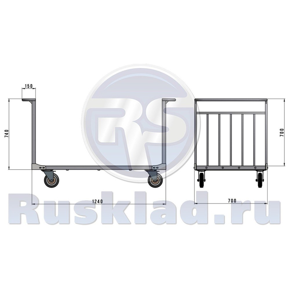 Тележка усиленная каркасная с двумя ручками. ТТД Тележка усиленная каркасная с двумя ручками. ТТД
