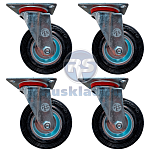 Комплект усиленных колёс 4 поворотных RS Ø160мм (г/п 450кг)